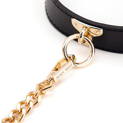 Genuine Leather Chain Collar